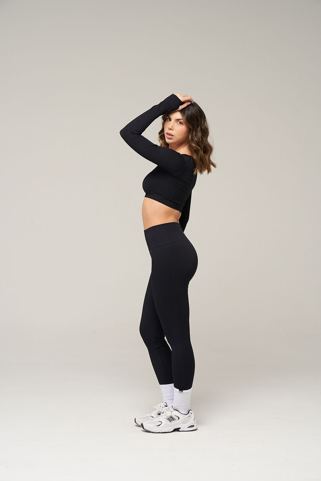 RIB WIDE SEAMLESS LEGGINS