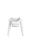RIB WIDE LONG SEAMLESS TOP BLANCO