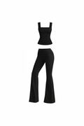 SOFT PANT - TOP BLACK SET