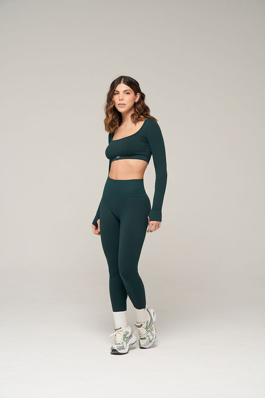 RIB WIDE SEAMLESS LEGGINS