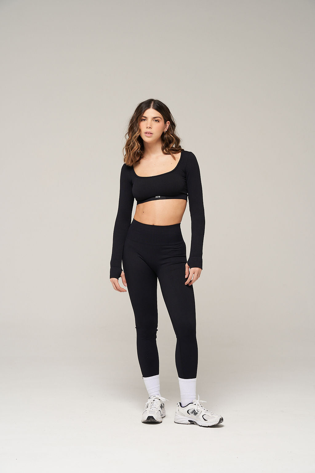 RIB WIDE SEAMLESS LEGGINS