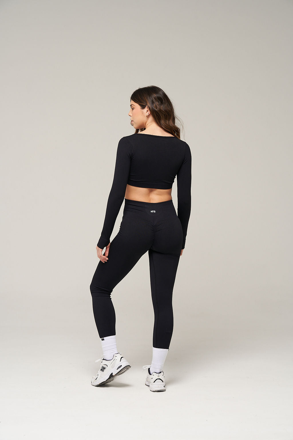 RIB WIDE SEAMLESS LEGGINS PUSH UP