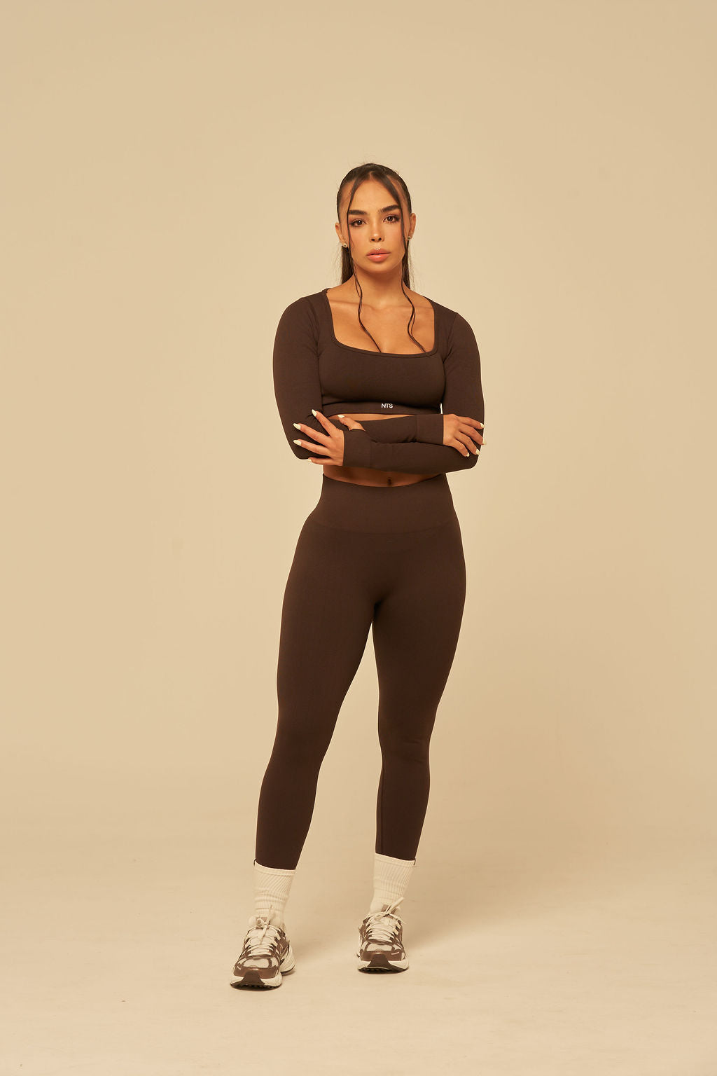 RIB WIDE SEAMLESS LEGGINS