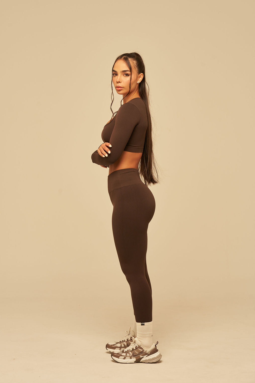 RIB WIDE SEAMLESS LEGGINS