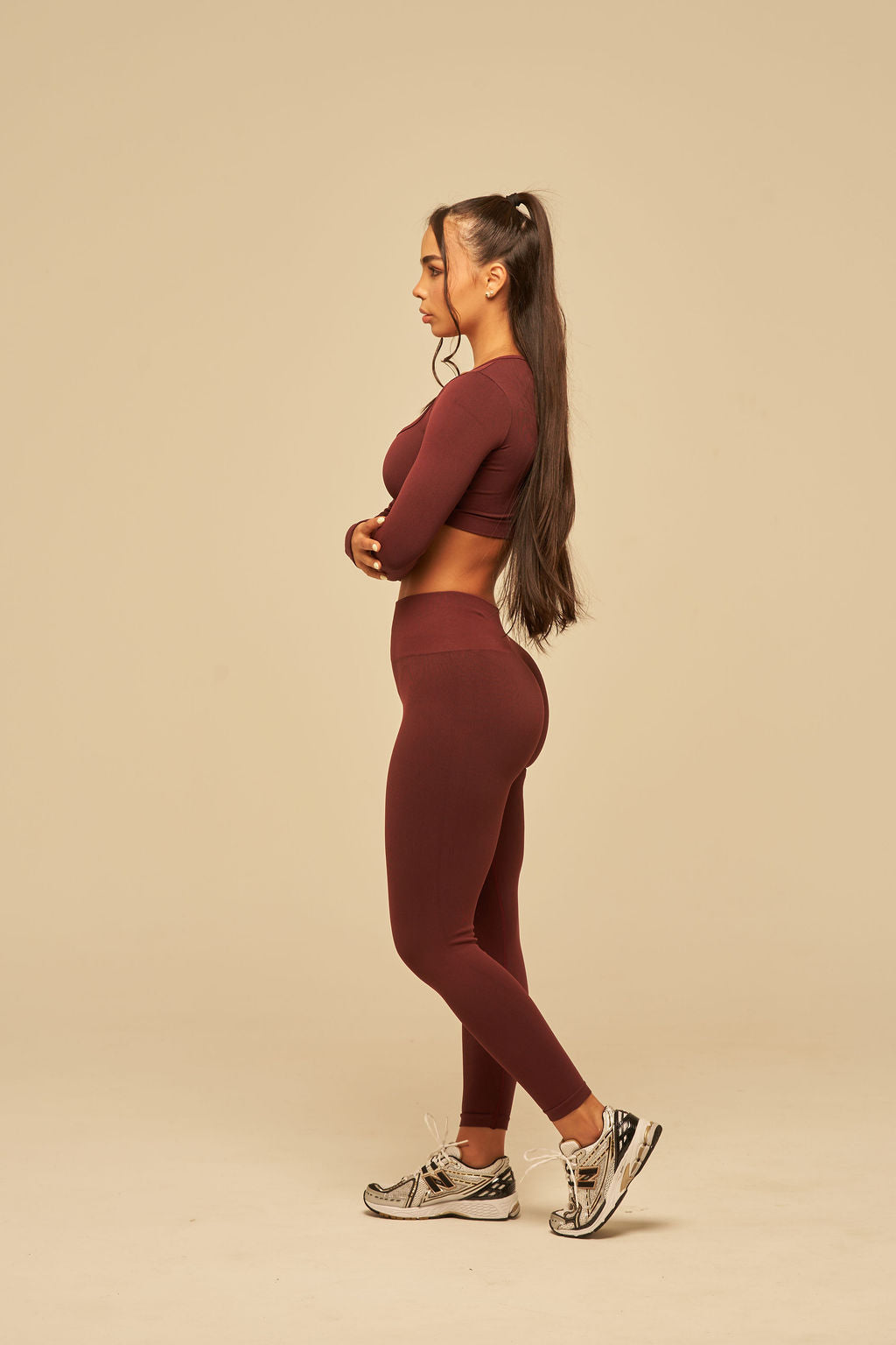 RIB WIDE SEAMLESS LEGGINS